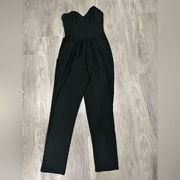 Dance & Marvel Black Strapless Jumpsuit Medium NWT - Picture 2 of 3
